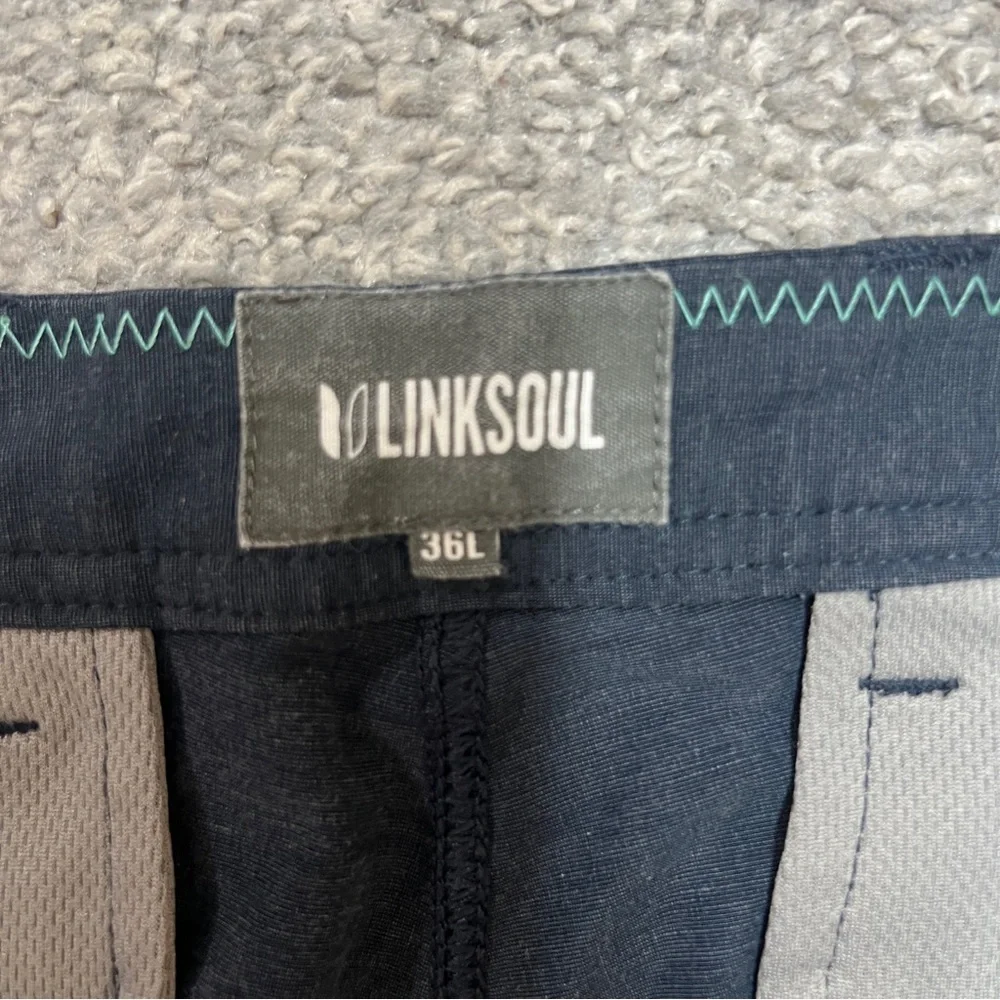 Linksoul Pants Mens 36L Blue Boardwalker Five-Pocket Golf Performance Stretch